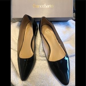 Franco Sarto Pantent Dress Flats, Few Marks, Sz 10